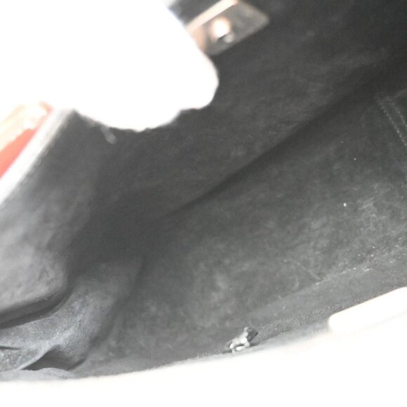 GUCCI Logo Bamboo Shoulder Hand Bag Leather Black Red Italy 61FB846 - Picture 12 of 16